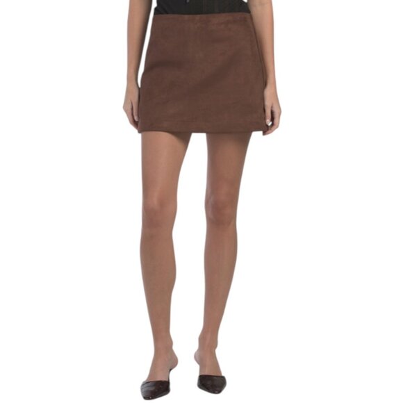CAMILA COELHO Faux Suede Skort